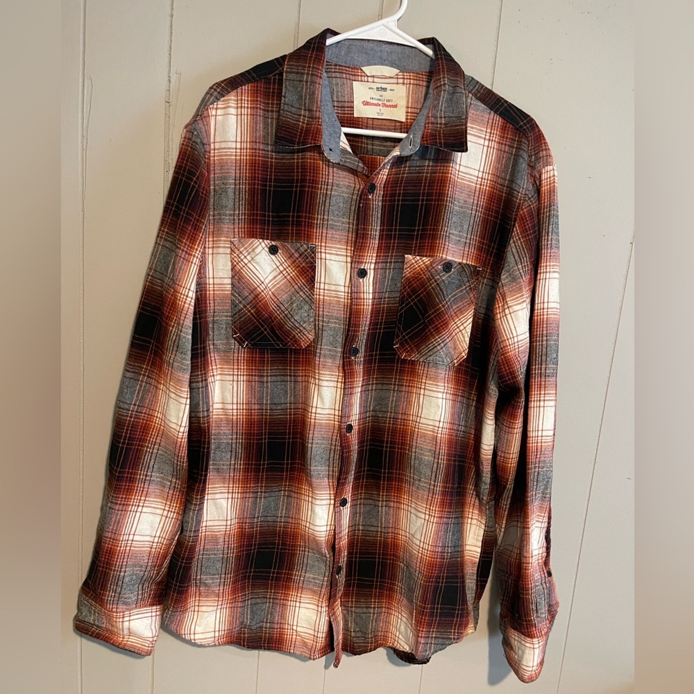 Men’s Plaid Button Down Shirt - Urban Pipeline